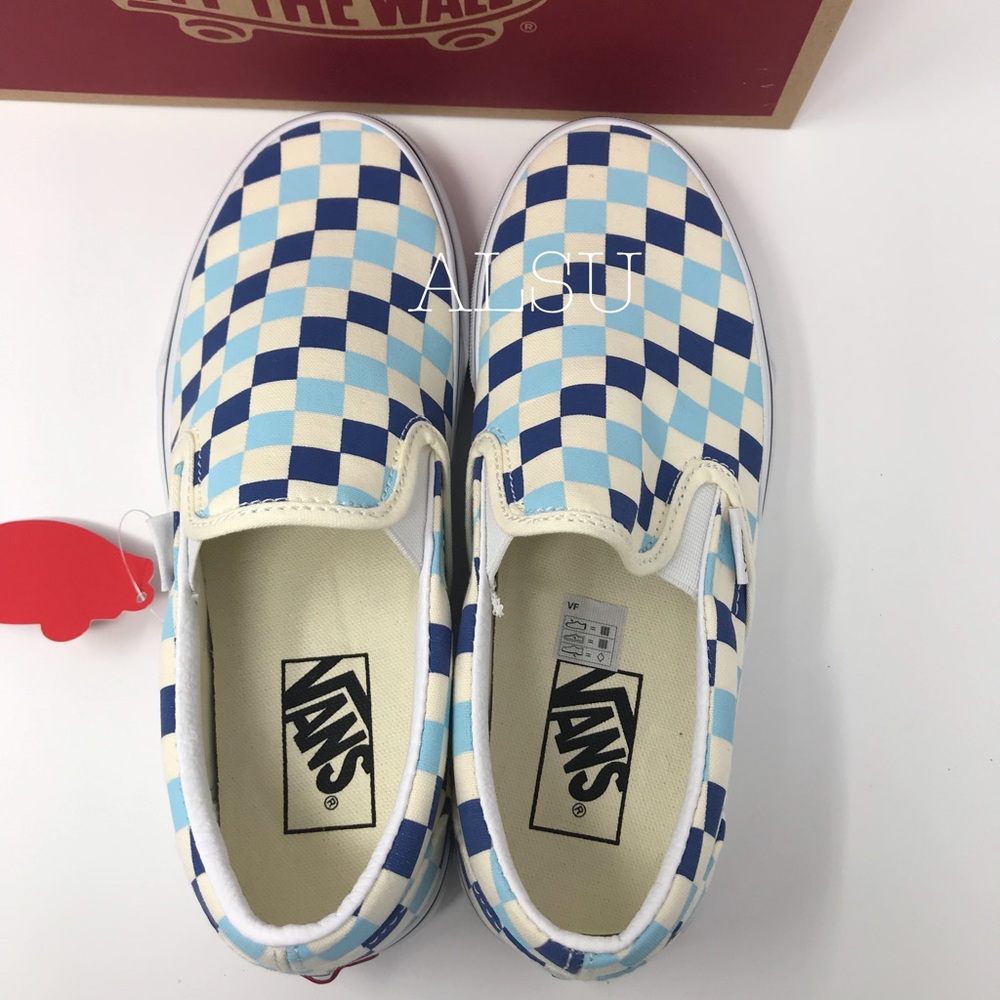 VANS Classic Slip On Checkerboard Blue Topaz W - Picture 8 of 8